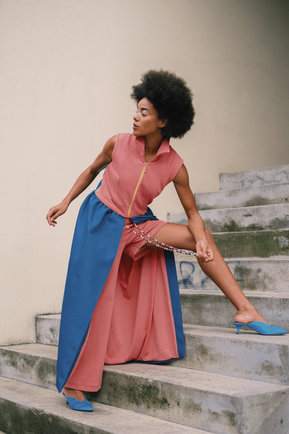 slowly fast maxi vest